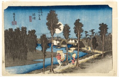 Numazu : Scène au crépuscule, c.1832-33 - Utagawa Hiroshige